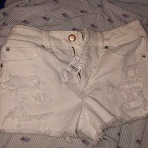 American eagle white stretchy shorts